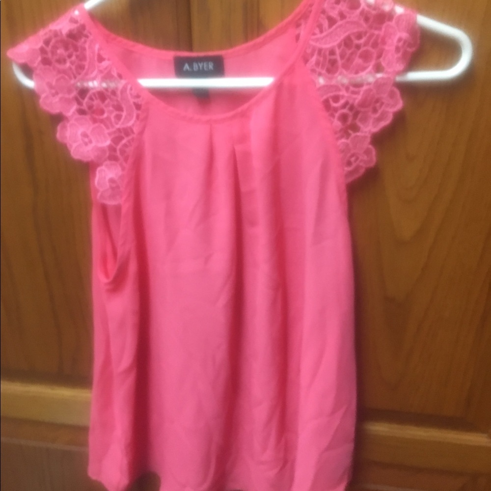 Sheer coral top